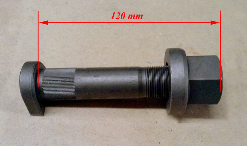 Шпилька колес задняя с гайкой L=120 D=22 M22 12,9 с насечками FAW 2406101ZY2D